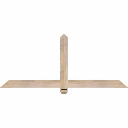Ekena Millwork Eugene Smooth Timber Gable Bracket, Douglas Fir, 60"W x 25"H x 1 1/2"D x 3 1/2"F, 10/12 Pitch GBW060X25X0204EUG00SDF